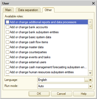 Fig. 47. Other parameters of a new user